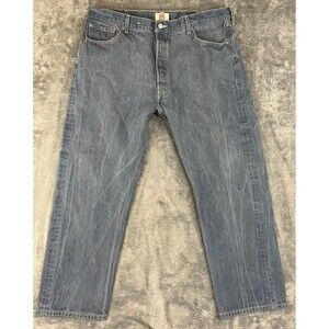 Levi’s 501 Jeans Men’s 44x32 (40x30.5) Straight Leg Button Fly Medium Wash Blue